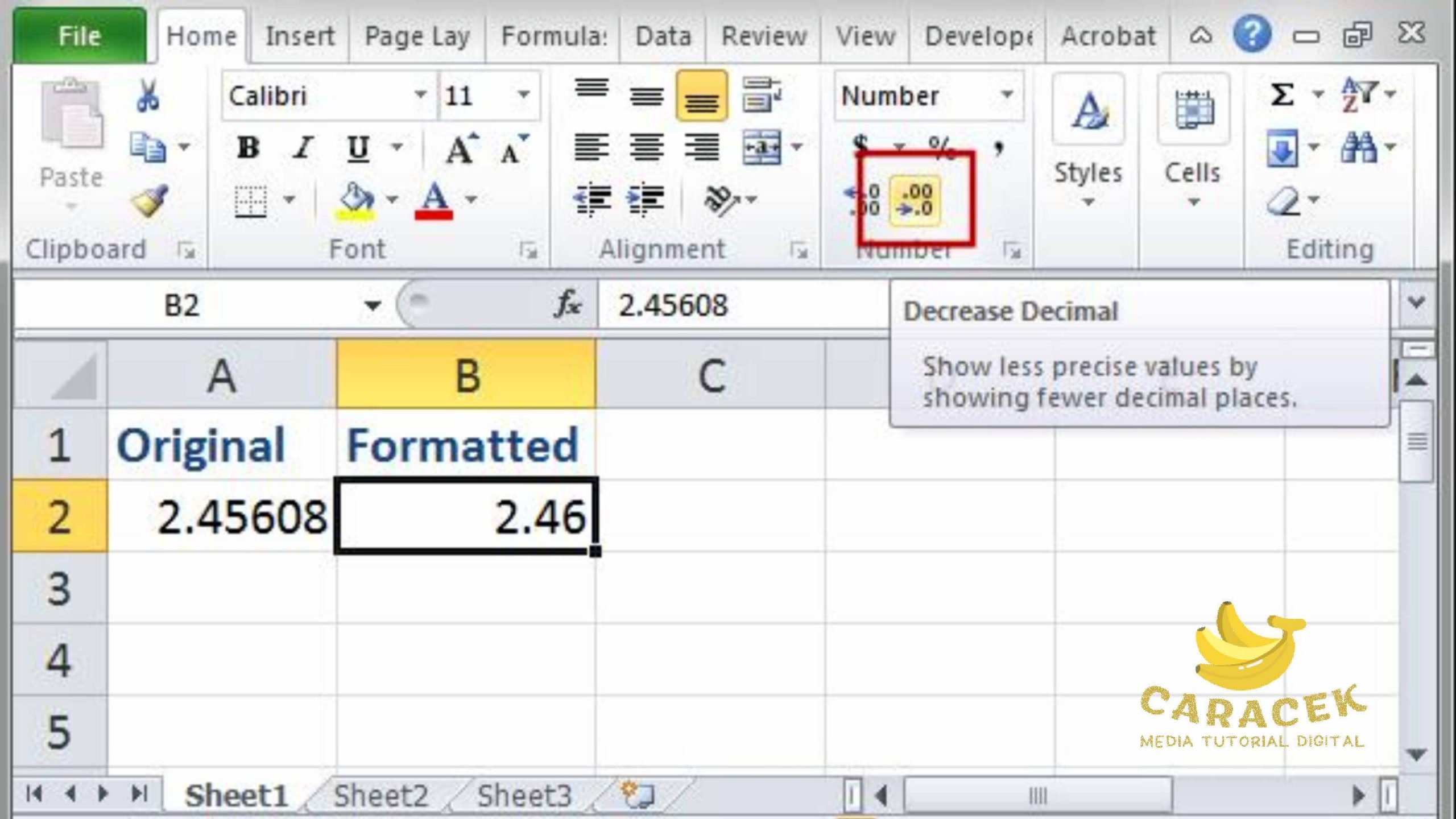 Cara Membulatkan Angka di Excel