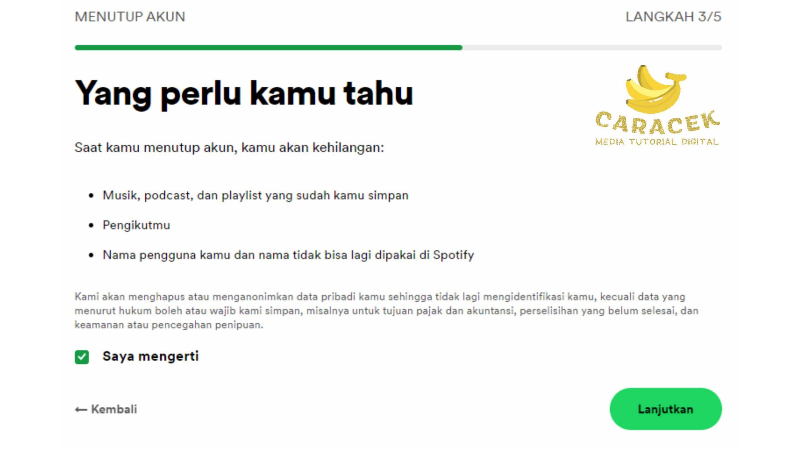 Cara Menghapus Akun Spotify