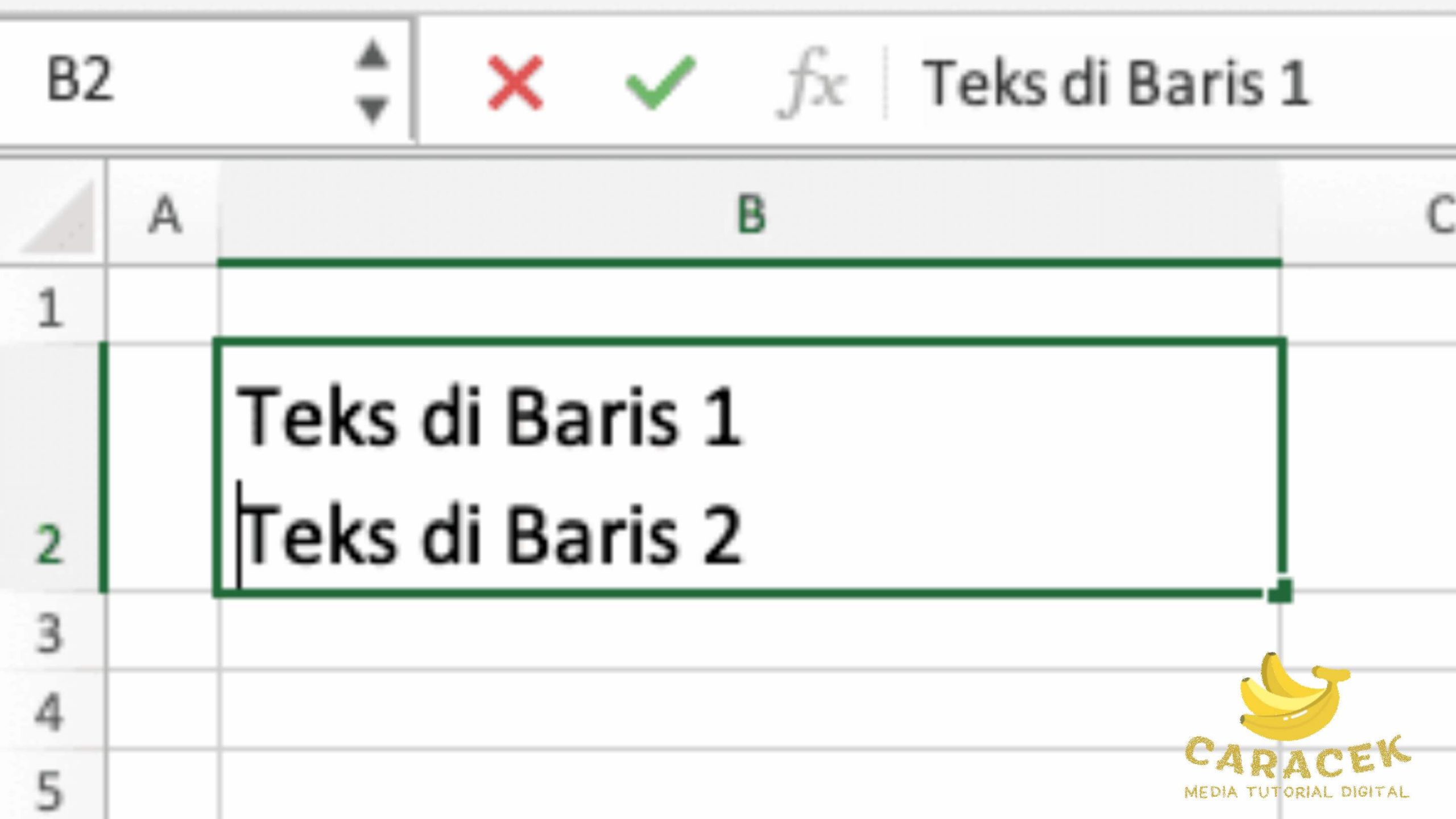 Cara Enter di Excel