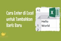 Cara Enter di Excel