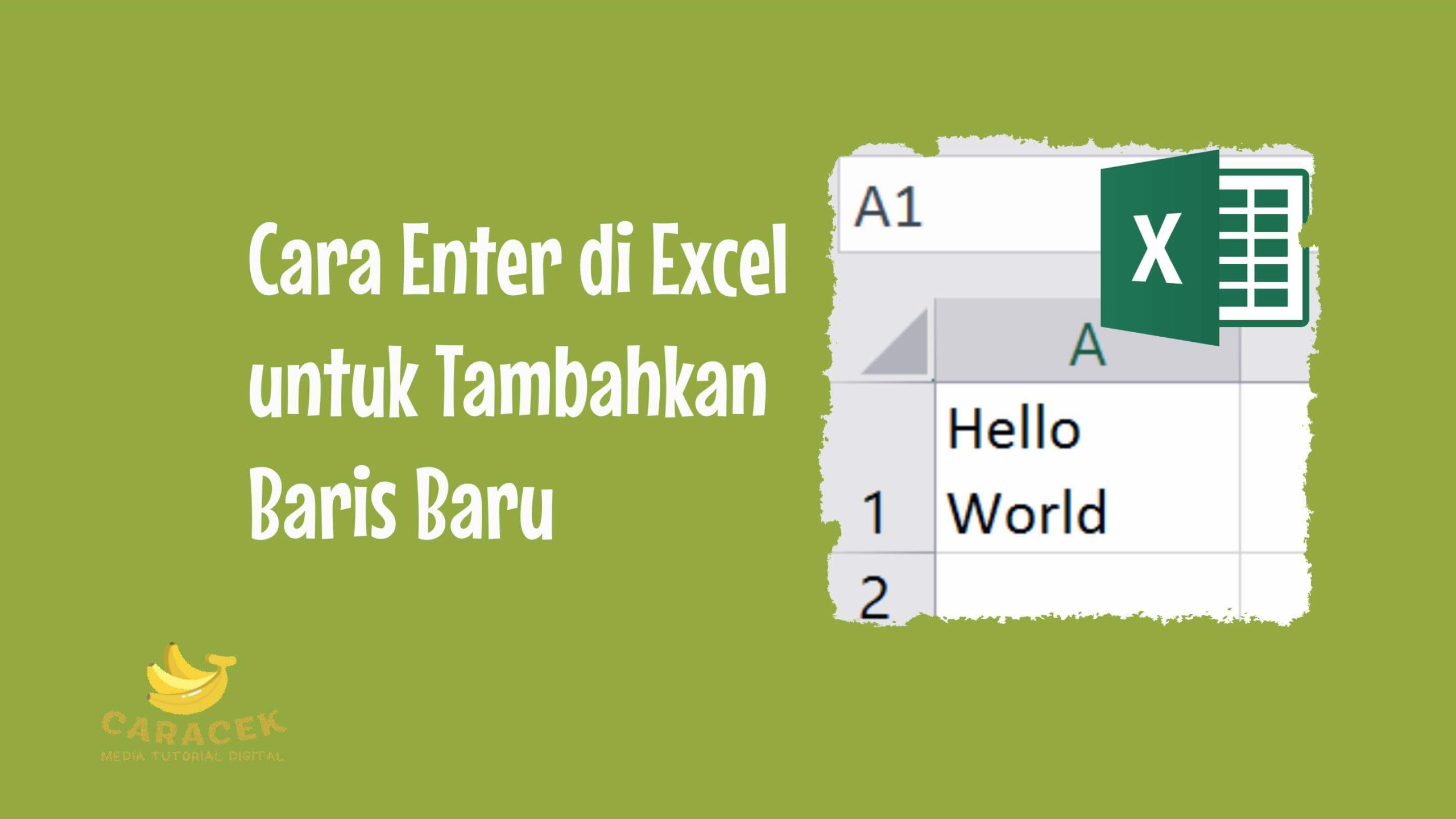 Cara Enter di Excel