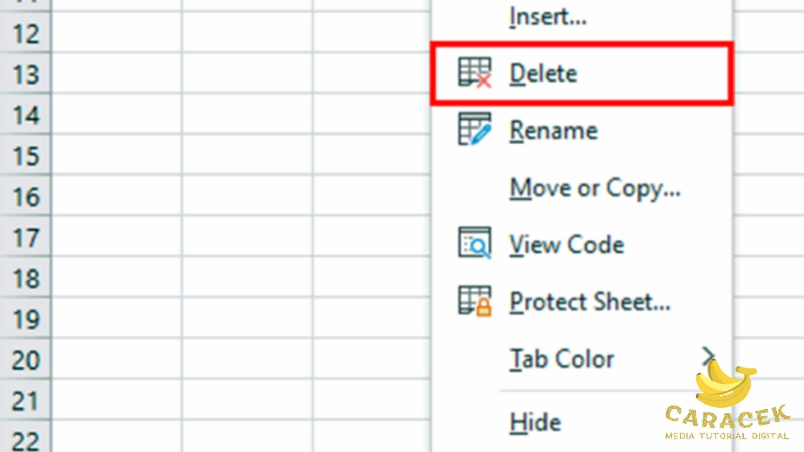 Cara Menghapus Sheet di Excel