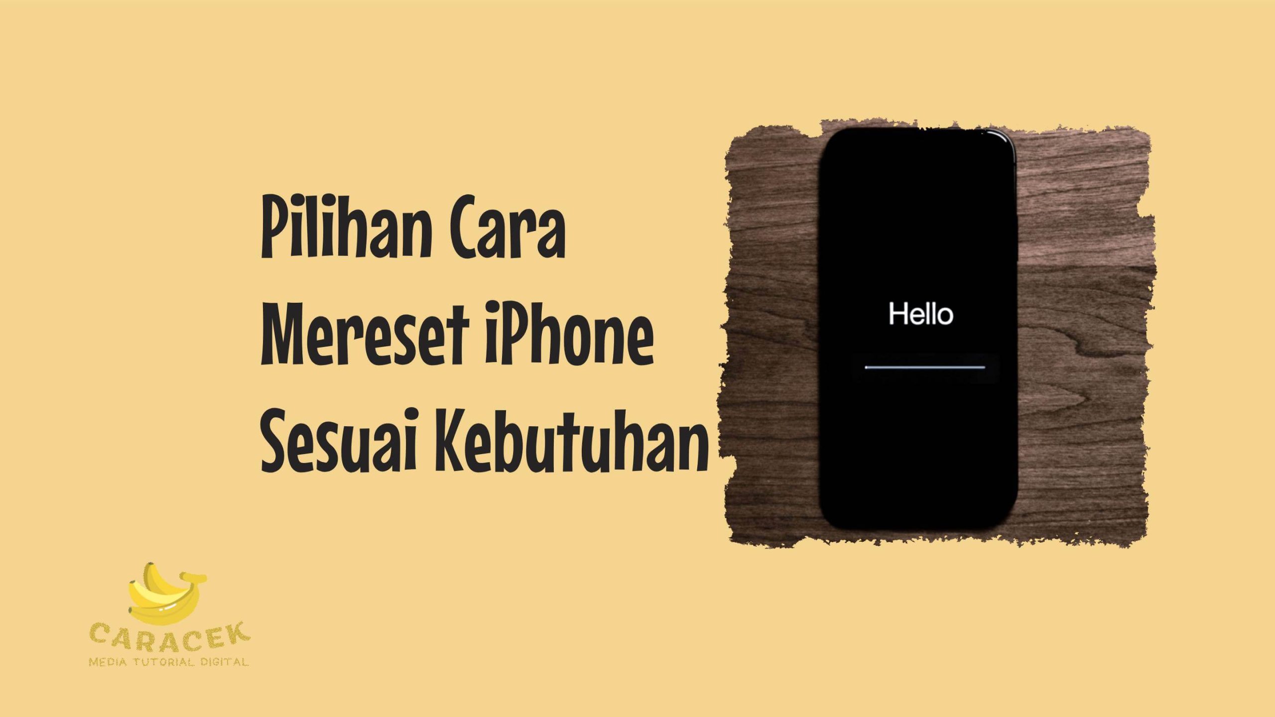 Cara Mereset iPhone