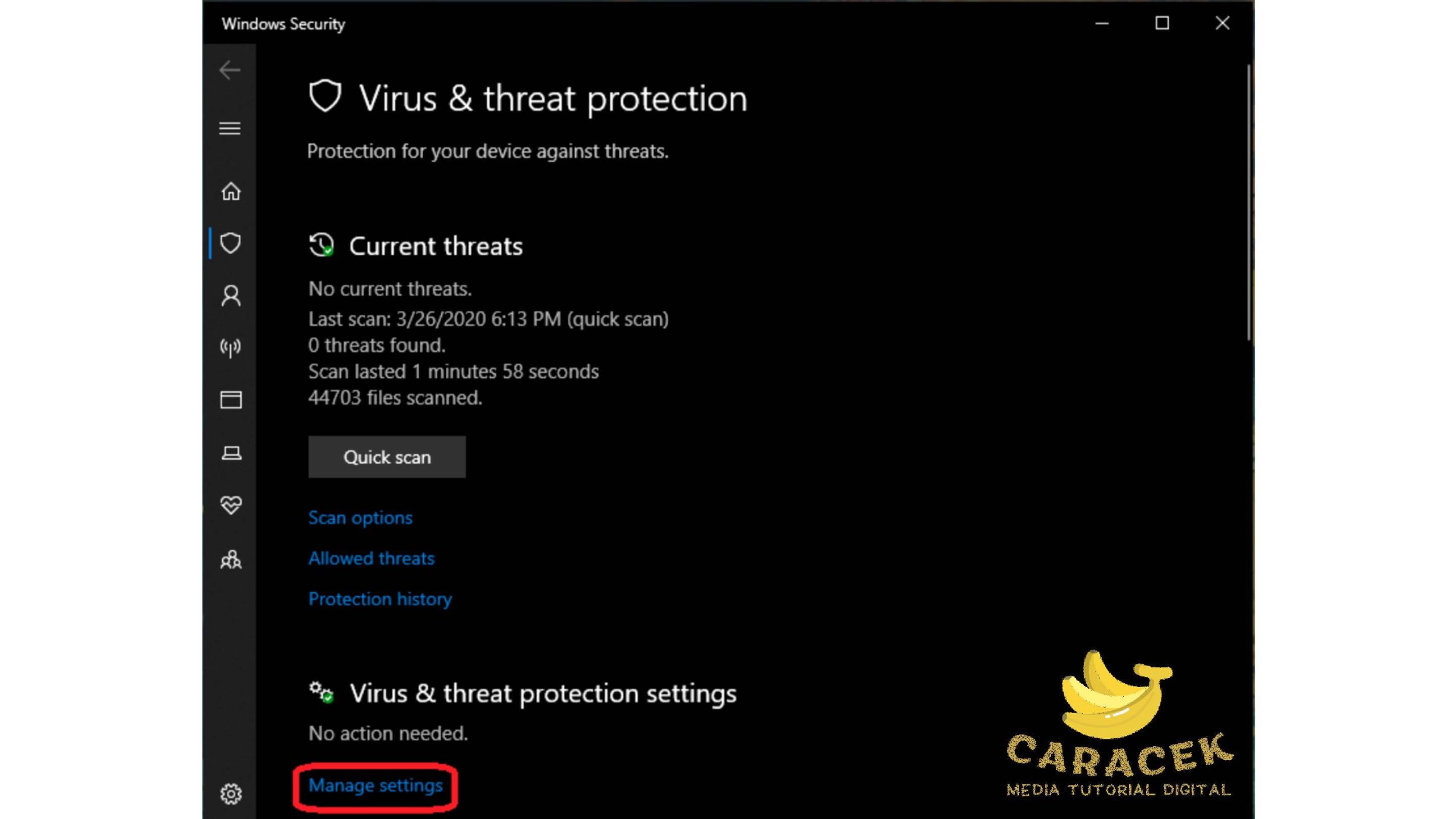 Cara Mematikan Windows Defender