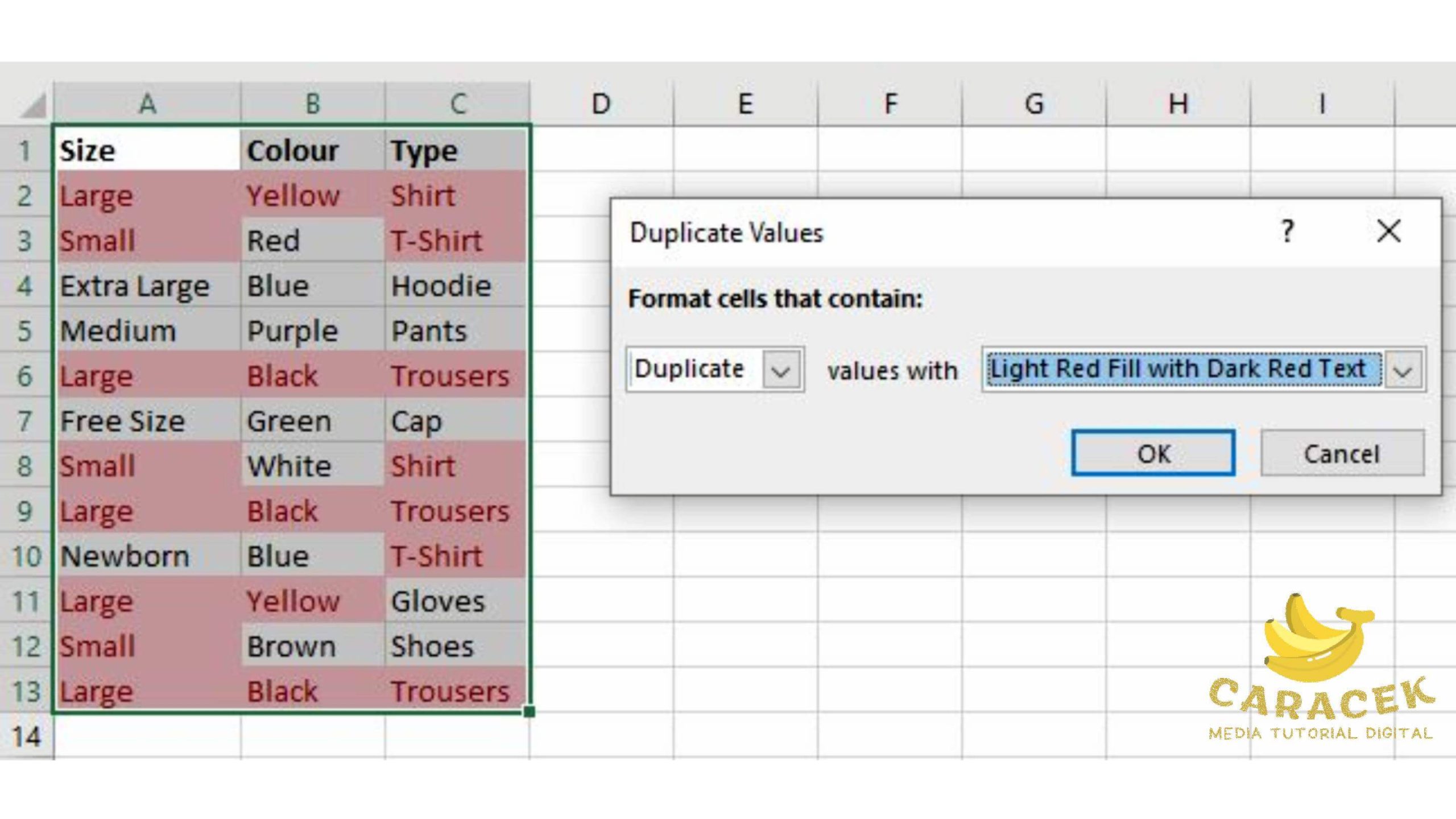 Cara Menemukan Data Duplikat di Excel