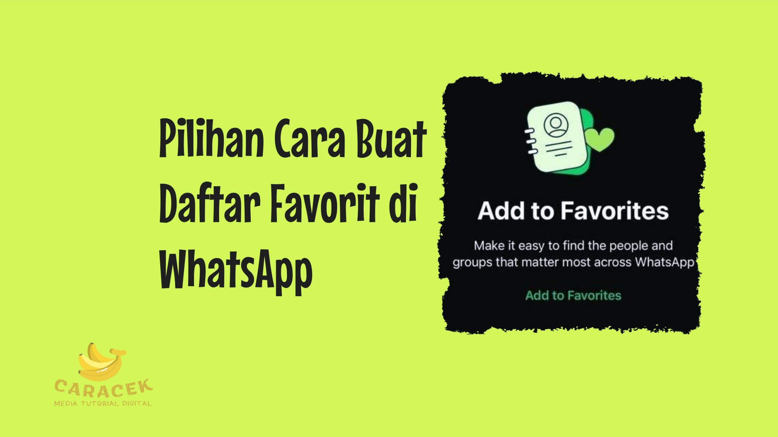 Cara Buat Daftar Favorit di WhatsApp