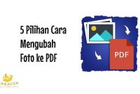 Cara Mengubah Foto ke PDF