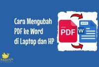 Cara Mengubah PDF ke Word