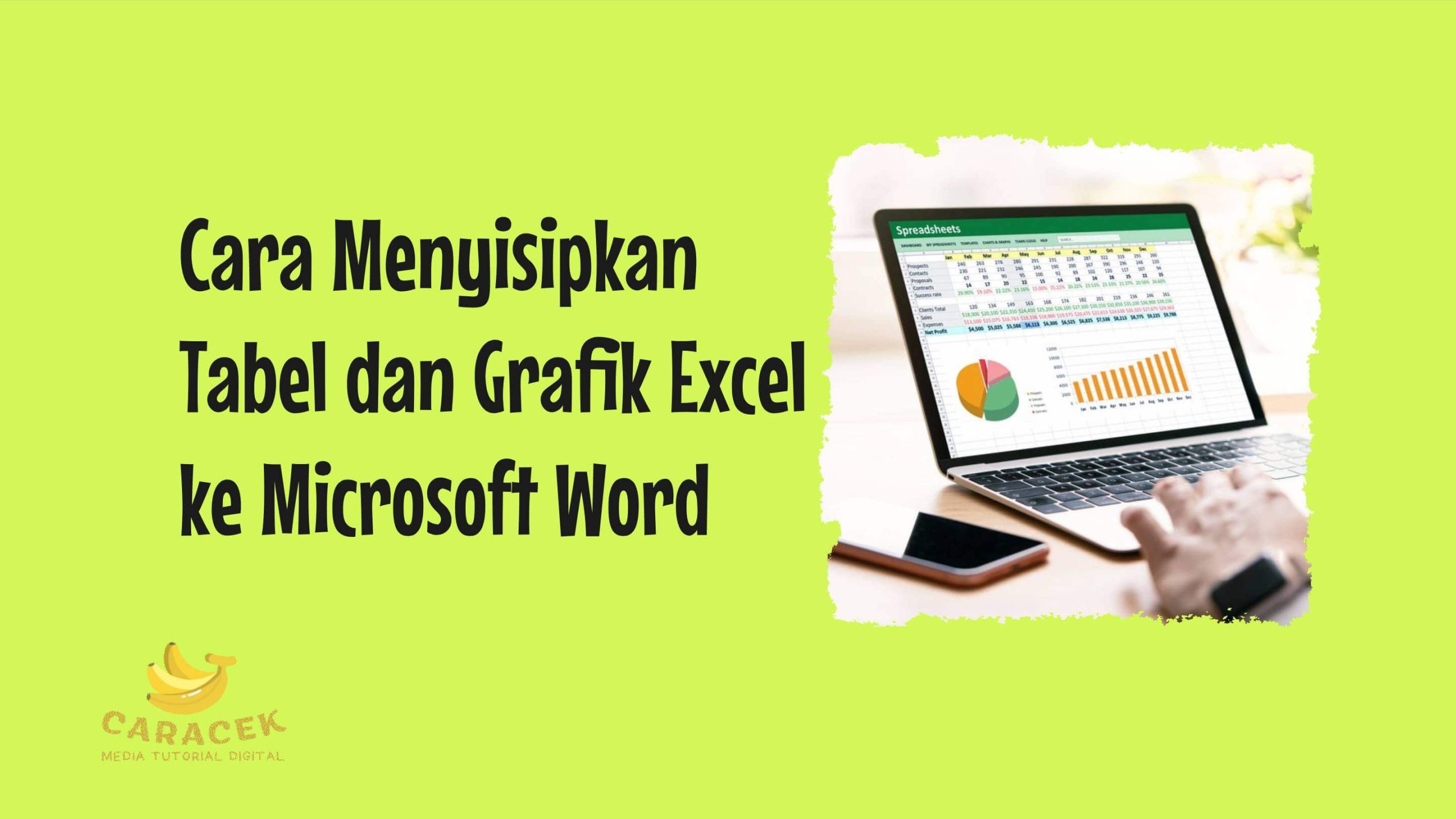 Cara Menyisipkan Tabel dan Grafik Excel ke Microsoft Word