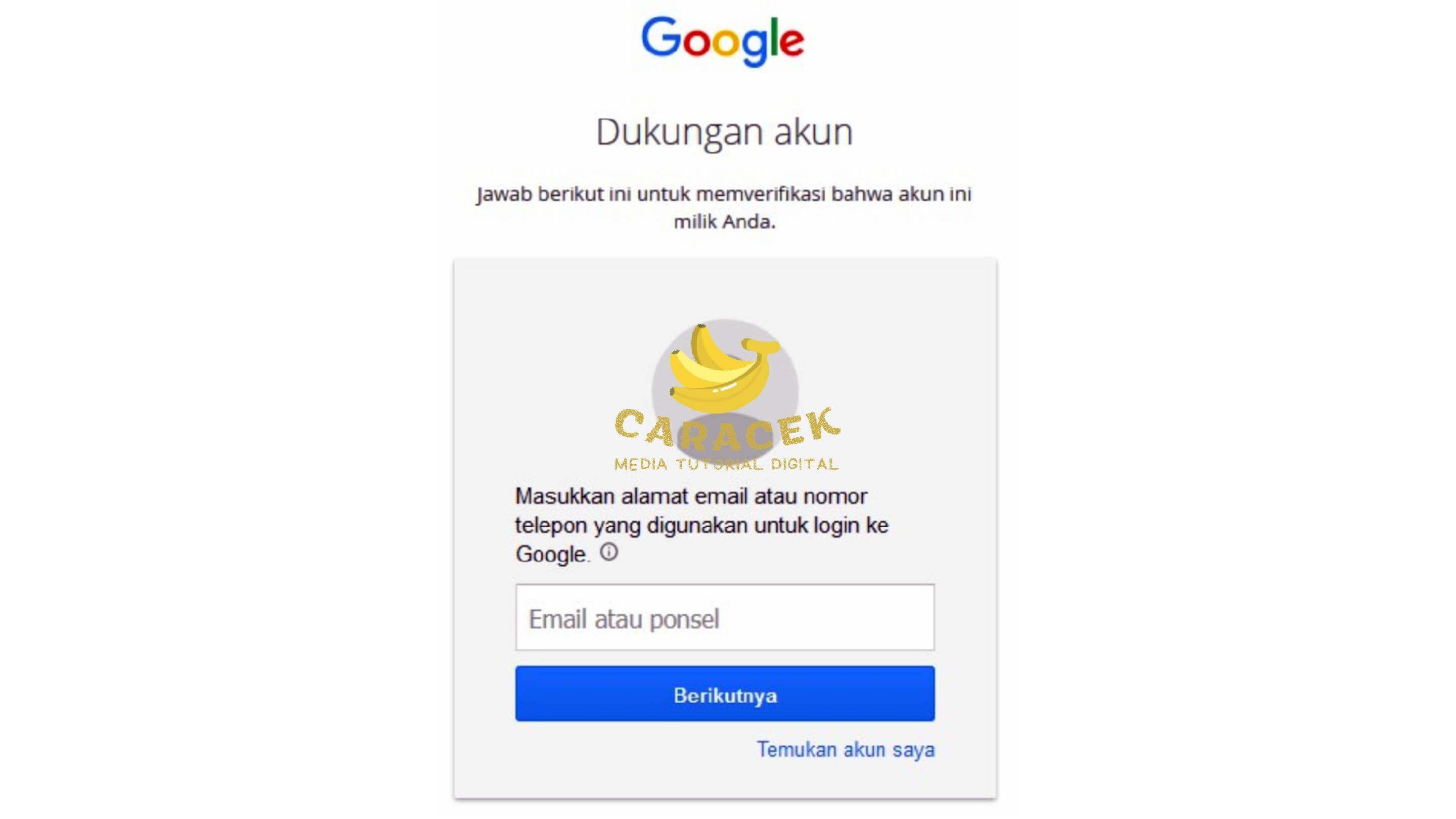 Cara Reset Password Gmail Tanpa Nomor HP Aktif